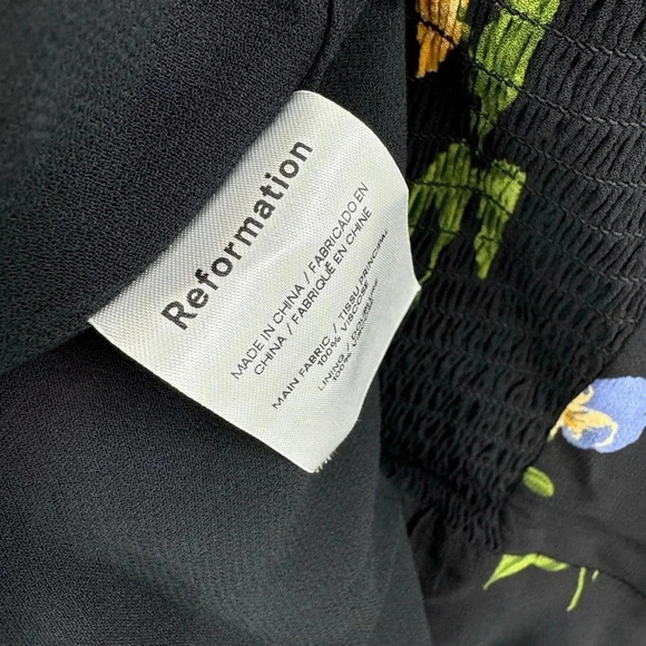 Reformation Christine Floral Mini Dress size 10 B1605 - Picture 5 of 6